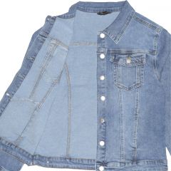 Dzseki Sunbird Plus Size Original Denim Stretch Jacket Light Blue