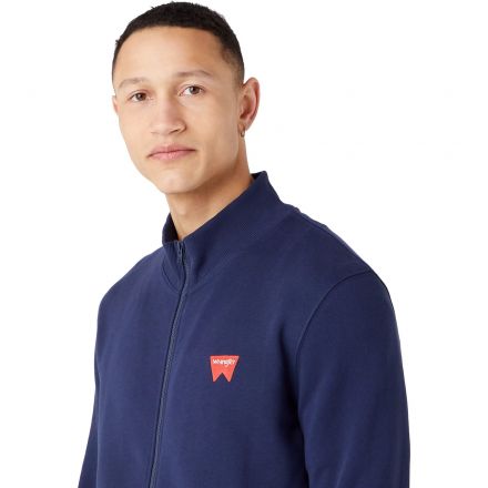 Pulóver Wrangler® Funnel Neck Sweatshirt DB Zip Navy W663HA114