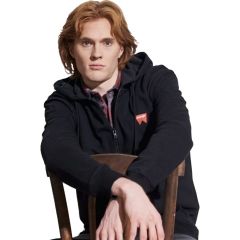 Pulóver Wrangler® Zip Thru Hoodie Black Sweatshirt W664HA100 Pulóver Wrangler® Zip Thru Hoodie Black Sweatshirt W664HA100