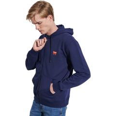 Pulóver Wrangler® Zip Thru Hoodie DB Sweatshirt Navy W664HA114