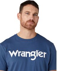 Póló Wrangler® TS Dark Denim Logo Tee W7X1D3XTG