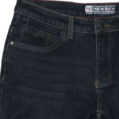 Nadrág NewSky Denim Design Mount Everest No.3 Straight Stretch Jeans Bélelt