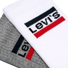 Zokni Levi's® Regular Cut Batwing Logo Recycle (White/Grey) 902012001062