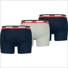 Alsónemű Levi's® Men Boxer Brief x3 DB,LG,NB 100002870001