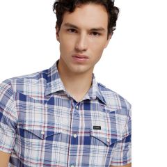 Ing Lee® Ss Western Shirt Medieval Blue 112349936