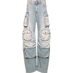 Nadrág Moon Girl 658 High Waist Stonewashed Wide Cargo Jeans