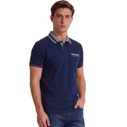 Póló Thomas Jeans 8104 Prémium galléros zsebes póló