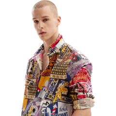Ing Desigual. SMCW07 Patchwork Poplin Shirt