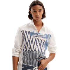 Ing Desigual. SMCW16 Patchwork Poplin Shirt