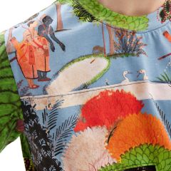 Póló Desigual. SMTK21 Patchwork motif T-shirt