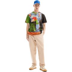 Póló Desigual. SMTK21 Patchwork motif T-shirt