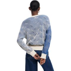 Pulóver Desigual. Sweater Ottawa Blue Regular Fit 24WWJF10