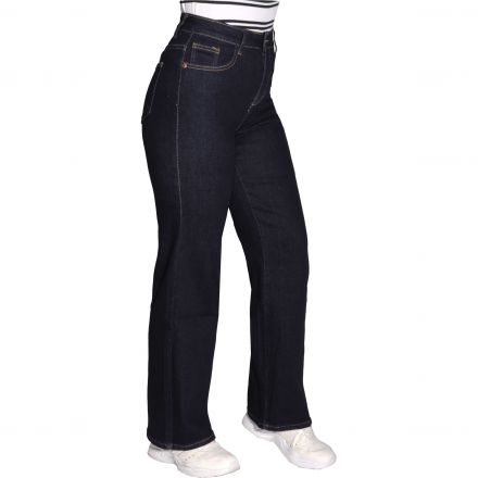 Nadrág Moon Girl 131 Dark Denim Flare Bőszárú trapézfarmer