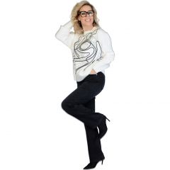 Nadrág M. Sara Denim The 89'S Jeans Black (Vastagon bélelt)