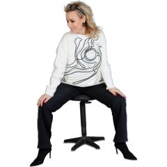 Nadrág M. Sara Denim The 89'S Jeans Black (Vastagon bélelt)