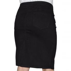 Szoknya M. Sara Denim 338 Prémium sztreccs fekete szoknya