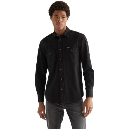 Ing Wrangler® Western Shirt Rinse Black 112378427