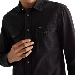 Ing Wrangler® Western Shirt Rinse Black 112378427