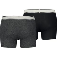 Alsónemű Levi's® Men VNTG HTR Black/Grey x2 Organic Cotton Boxer Brief 701227424001