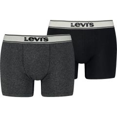 Alsónemű Levi's® Men VNTG HTR Black/Grey x2 Organic Cotton Boxer Brief 701227424001