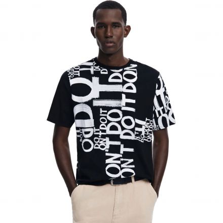 Póló Desigual. Word print T-shirt 25SMTK20-12