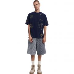 Póló Desigual. T-shirt With Tribal Embroidery 25SMTK26