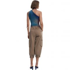 Rövidnadrág Desigual. Cargo Capri Pants Gris Marron 25SWPW26 Rövidnadrág Desigual. Cargo Capri Pants Gris Marron 25SWPW26