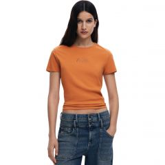 Póló Desigual. Rhinestone Logo T-shirt 25SWTK15