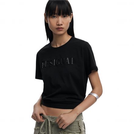 Póló Desigual. 3D logo T-shirt 25SWTK17