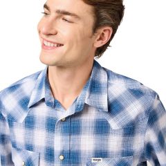 Ing Wrangler® SS Western Shirt Blue Shadow 112362381 Ing Wrangler® SS Western Shirt Blue Shadow 112362381