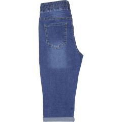 Rövidnadrág Sunbird 7385 Középkék gumis derekú Capri nadrág