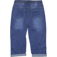 Rövidnadrág Sunbird 7385 Középkék gumis derekú Capri nadrág