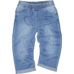 Rövidnadrág Sunbird 7383 Világoskék gumis derekú Capri nadrág