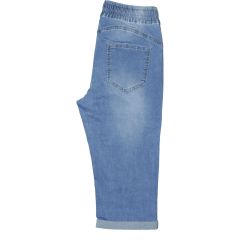 Rövidnadrág Sunbird 7383 Világoskék gumis derekú Capri nadrág