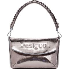 Női táska Desigual. 25WAXPAQ Medium metallic flap bag with 3D logo Női táska Desigual. 25WAXPAQ Medium metallic flap bag with 3D logo