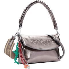 Női táska Desigual. 25WAXPAQ Medium metallic flap bag with 3D logo Női táska Desigual. 25WAXPAQ Medium metallic flap bag with 3D logo