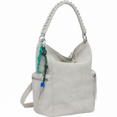 Női táska Desigual. 25WAKP30 Nagy 3D logós műbőr bézs hátizsák