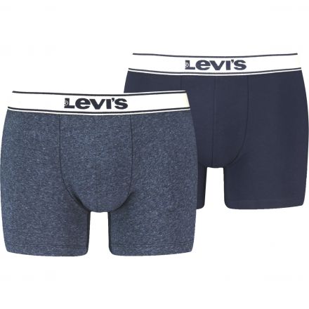 Alsónemű Levi's® Men VNTG HTR Navy x2 Organic Cotton Boxer Brief 701227424002