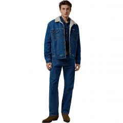 Dzseki Wrangler® Sherpa Classic Mid Blue Denim Stone Jacket 112371440 Dzseki Wrangler® Sherpa Classic Mid Blue Denim Stone Jacket 112371440