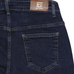 Nadrág M. Sara Denim 7328 Egyenes szárú sztreccs sötétkék nadrág Nadrág M. Sara Denim 7328 Egyenes szárú sztreccs sötétkék nadrág