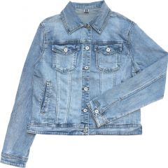 Dzseki M. Sara Denim 2333 Trendy Plus Size Light Blue Stretch Jacket