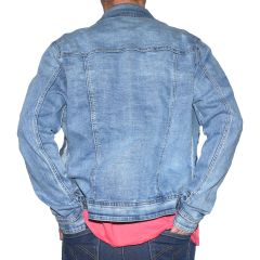 Dzseki M. Sara Denim 2333 Trendy Plus Size Light Blue Stretch Jacket