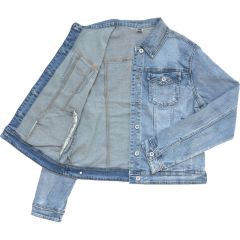 Dzseki M. Sara Denim 2333 Trendy Plus Size Light Blue Stretch Jacket