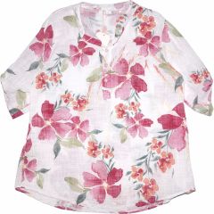 Póló •MONDAY••Italy• 005 Virágos gombos nyakú