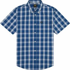 Ing Lee® Button Down SS Deep Sea Plaid 112376549