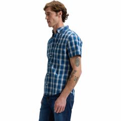 Ing Lee® Button Down SS Deep Sea Plaid 112376549