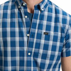 Ing Lee® Button Down SS Deep Sea Plaid 112376549