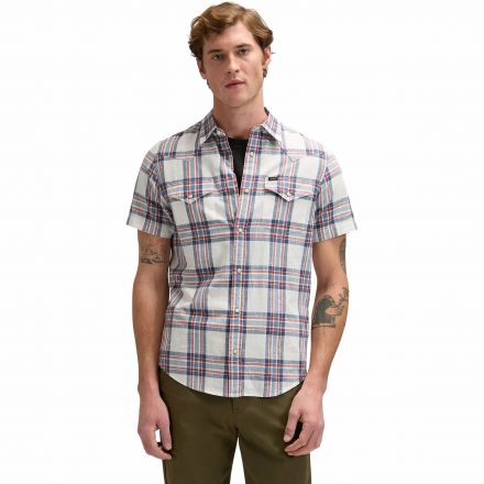 Ing Lee® SS Western Shirt Academy Blue Plaid 112376545 Ing Lee® SS Western Shirt Academy Blue Plaid 112376545