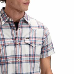 Ing Lee® SS Western Shirt Academy Blue Plaid 112376545 Ing Lee® SS Western Shirt Academy Blue Plaid 112376545