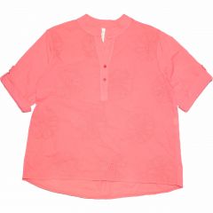 Póló •MONDAY••Italy• 4014 Virágos-hímzett pamutnői póló